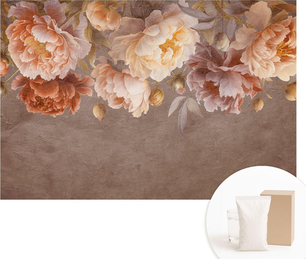 Fototapete - Wandbilder für Wohnzimmer - 104x70 cm - Dekorative Wandfolie - Modernes Design für Wanddekoration - Tapeten für Innenräume - Flora...