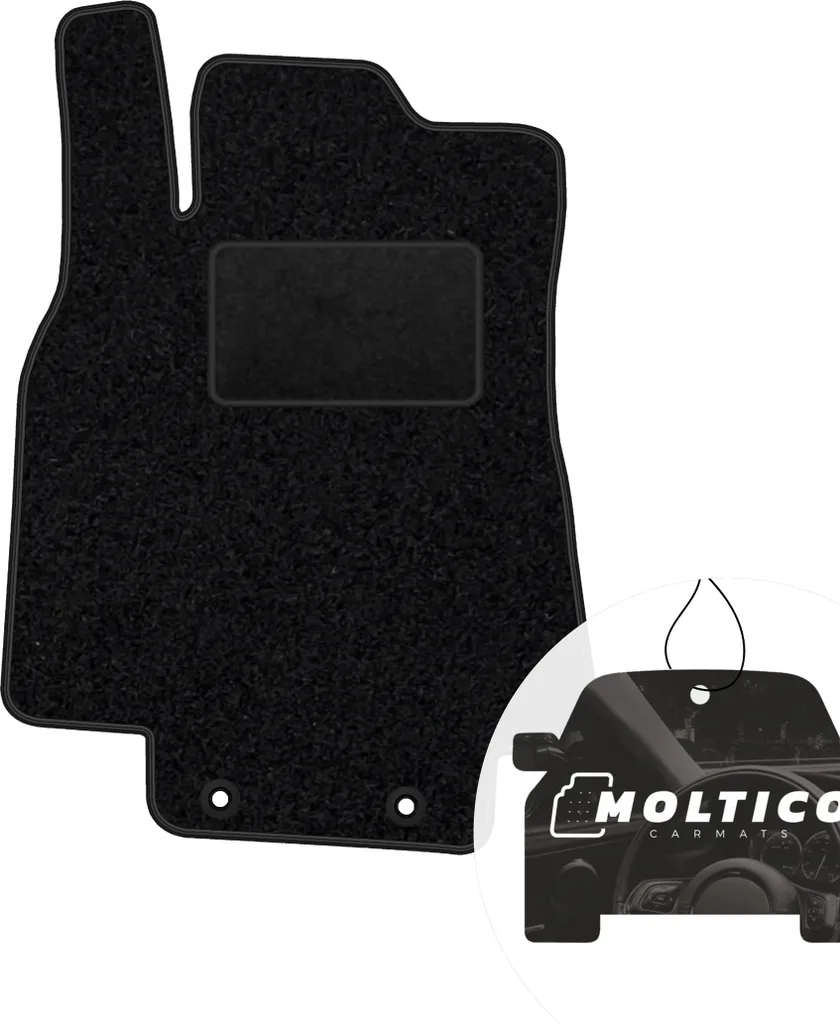 moto-MOLTICO tappetino conducente auto velours lato conducente tappetini auto nero tappetino conducente 1 pezzo adatto per Mercedes-Benz Classe A W169 2004-2012