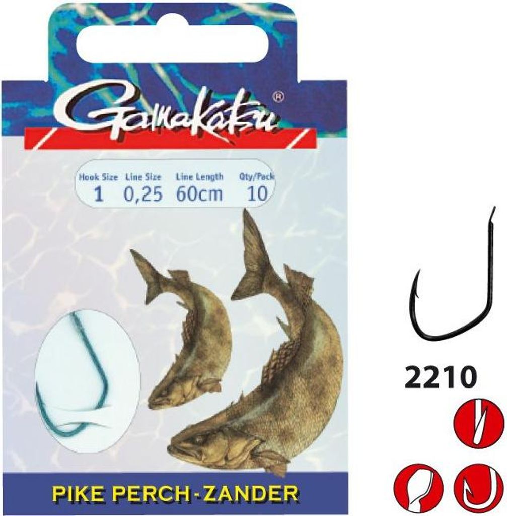 Gamakatsu Booklet Pike Perch 2210S Gr.1 60cm Zdjęcie produktu 