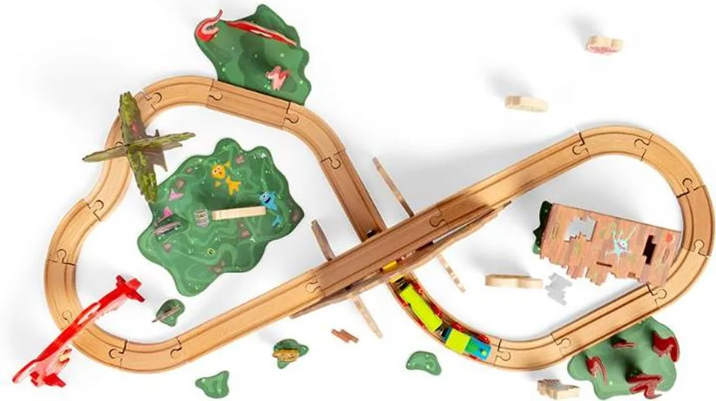 Train en bois Monstres compatible Brio - Solution pour circuit enfant