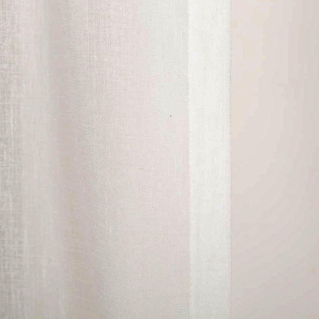 Gardinenstoff Meterware transparent Leinenstruktur ecru 320cm