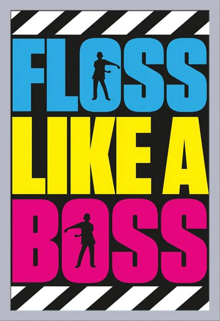 Set Regalo Poster Floss Like A Boss + Cornice Argento Shinsuke Maxi