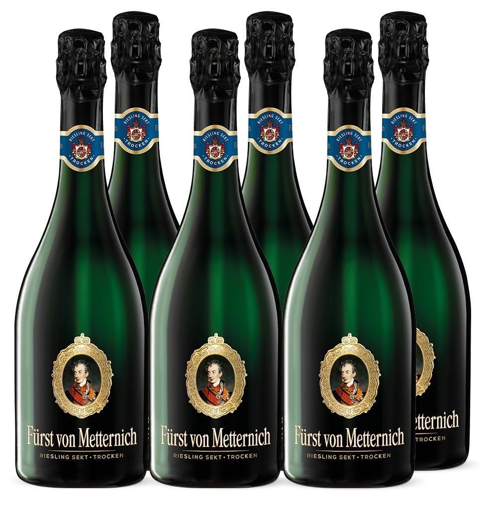 Fürst von Metternich Riesling Sekt Trocken (6 x 0,75 l) Produktbild 