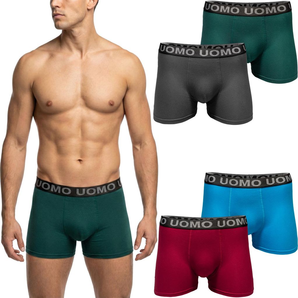PESAIL Herren Boxershorts, Gr. 2XL, 10x Unterhosen, M bis 6XL, Baumwolle, Unterwäsche ohne kratzenden Etiketten, Retroshorts, Farbmix 1