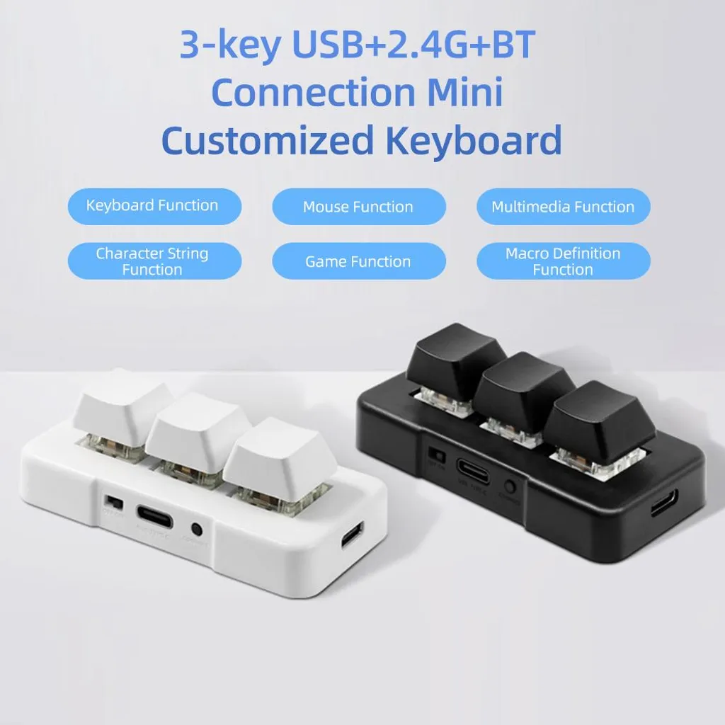 Clavier 3 touches programmables MK321-Pro commutateurs bleus et Bluetooth