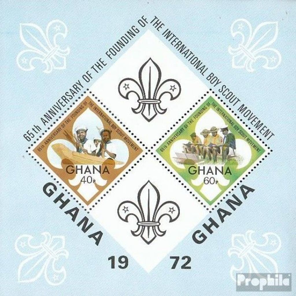 Briefmarken Ghana 1972 Mi Block47 (kompl.Ausg.) postfrisch Pfadfinder