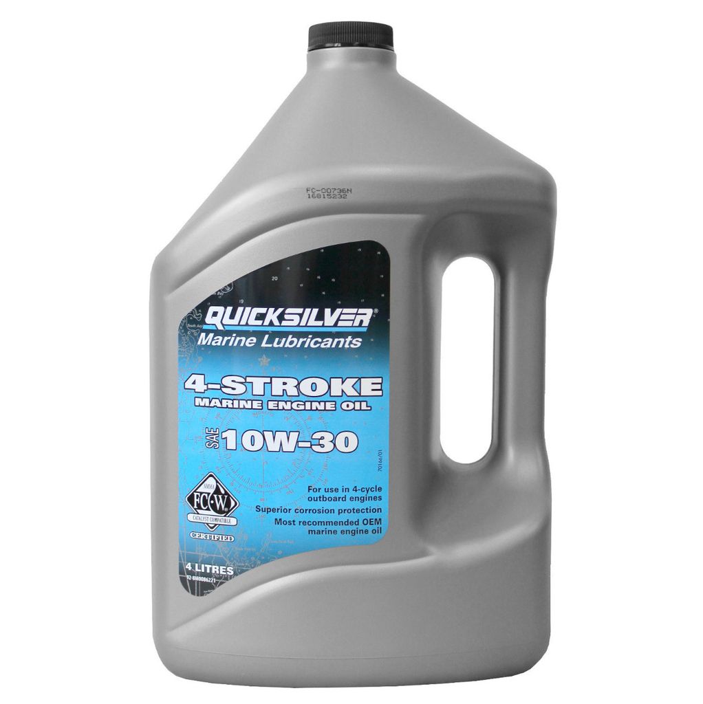 Quicksilver Performance 4-Takt Außenborder Öl 10 W-30 - 1 L, Inhalt:4 Liter