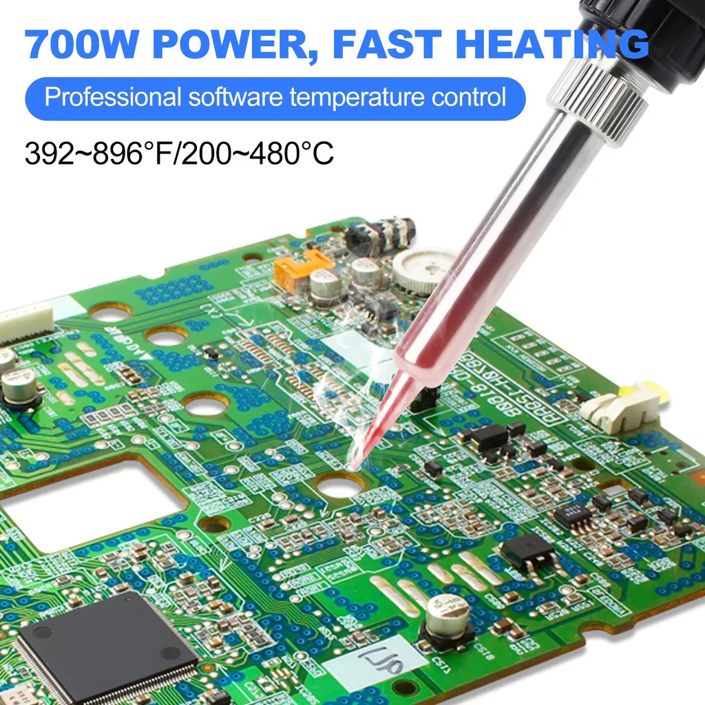 Poste de soudage combiné air chaud réglable 200-500°C avec 3 buses EU - 13