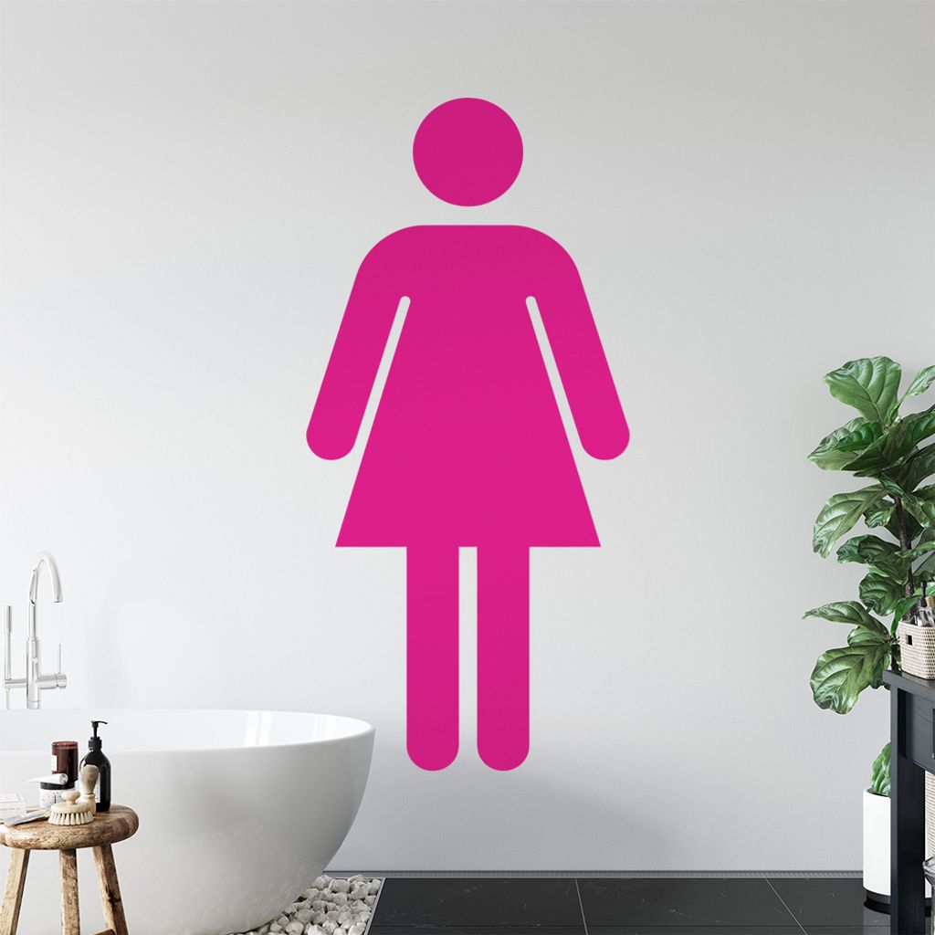 Weiblich Piktogramm Wandtattoo Wandaufkleber Wall Sticker - Dekoration, Küche, Wohnzimmer, Schlafzimmer, Badezimmer