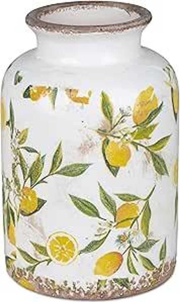 formano Deko Vase Vintage Lemon | Blumenvase mit Zitronen Produktbild 