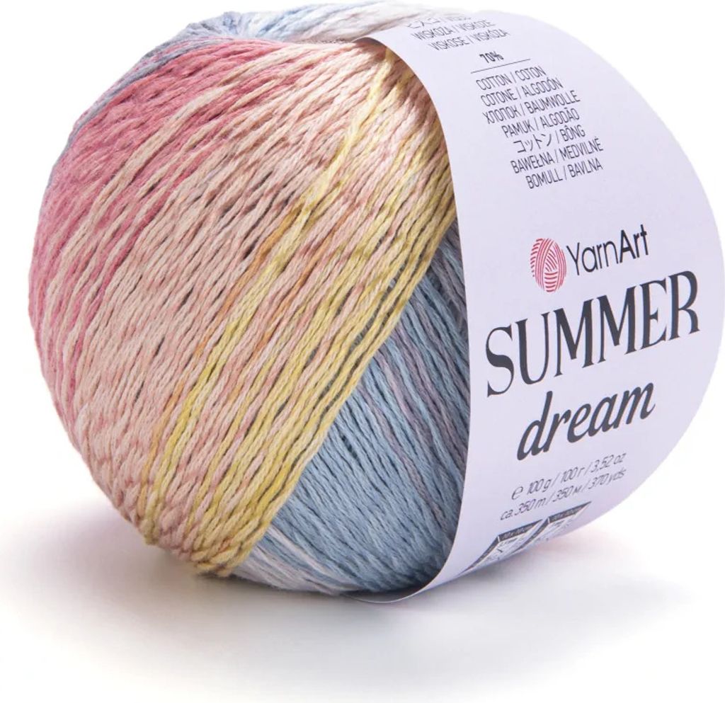 YarnArt Summer Dream Wolle 4307, 350m/100g, Vielseitige Baumwoll-Viskose, Hautfreundlich