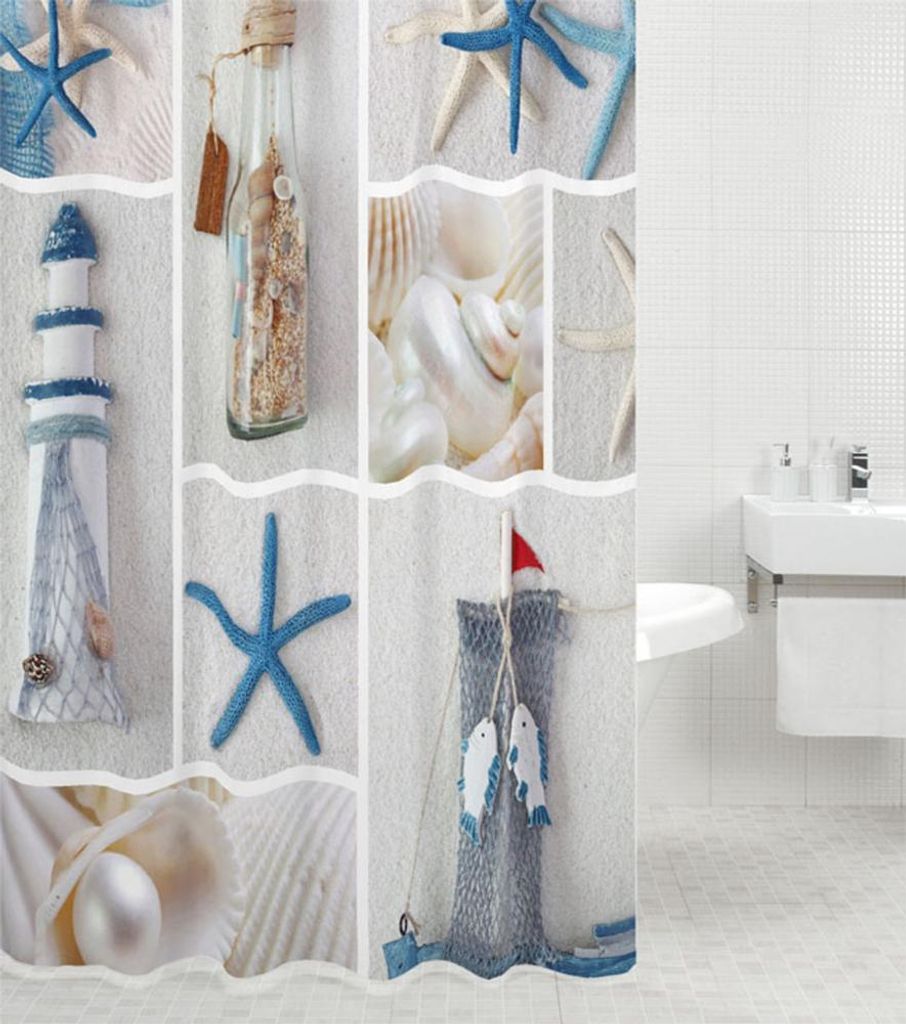 SANILO® Douchegordijn, Zeebries, 180 x 200 cm Productafbeelding 