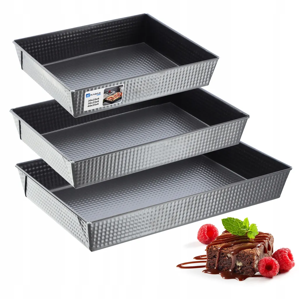 Teglia da forno KADAX Teglia per torte XXL set di 3 teglie per torte
