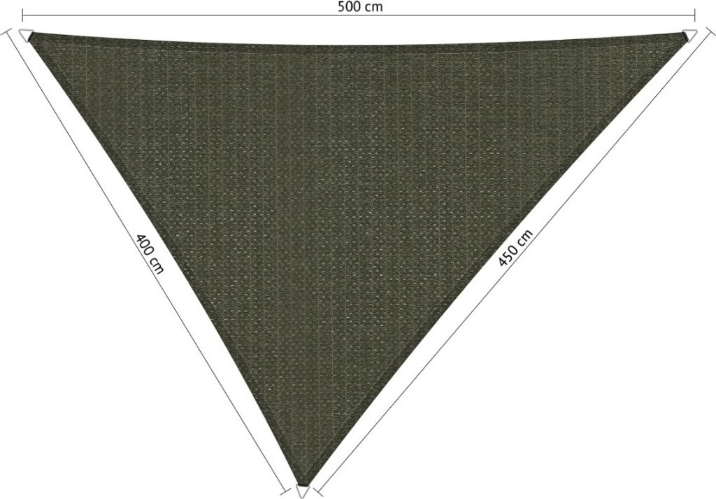 SHADOW COMFORT 4 x 4,5 x 5 m Dreieckiges Sonnensegel Deep Grey Ungleichseitig