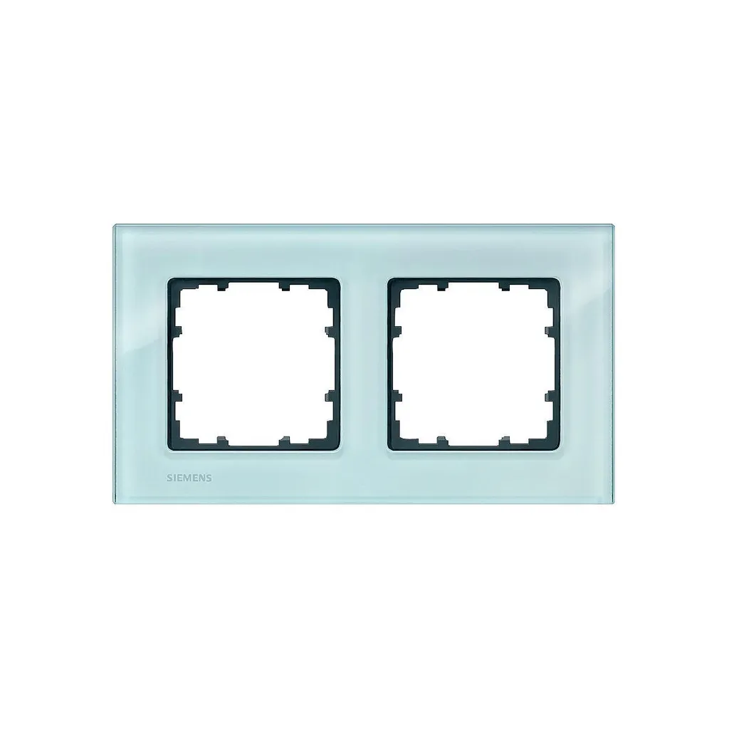Placca Siemens 5TG1202 2 Moduli Vetro Delta Miro - Alta Qualità