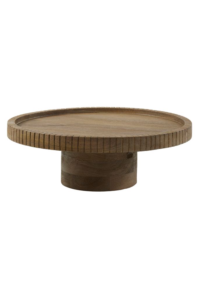 Lightmakers B.V. & Living Caleta Schale auf Fuß Holz matt 48 cm