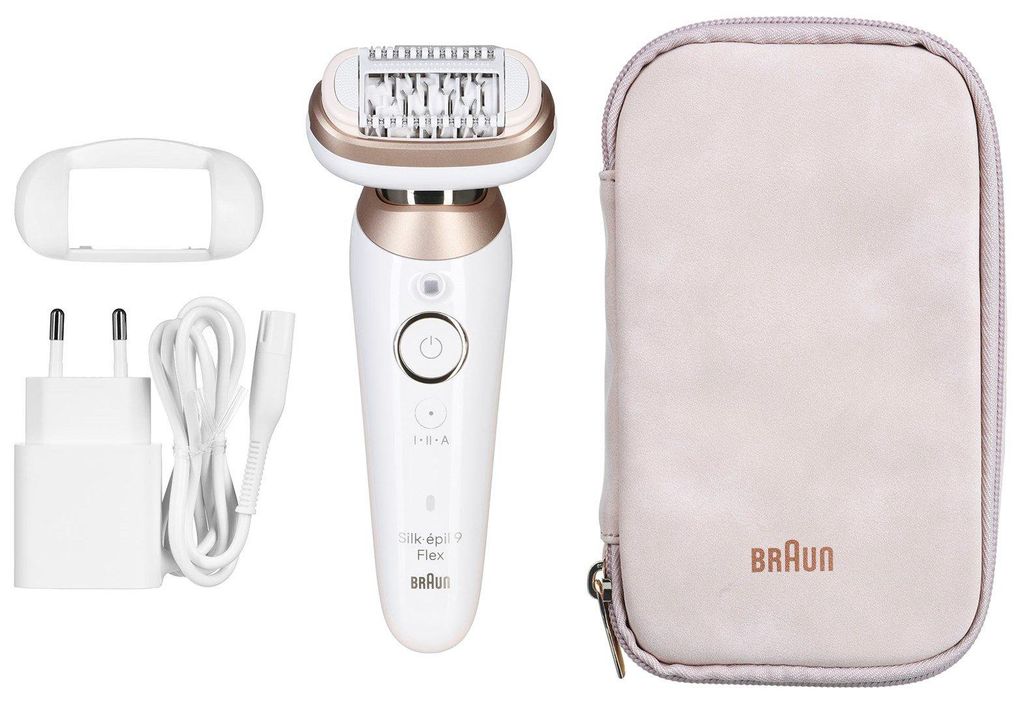Braun Silk-épil 9 BR2-225328, Grau, Weiß, 40 Pinzette, Produktbild 