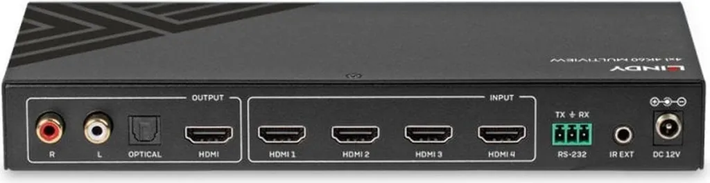 Switch HDMI 4 Entrées 1 Sortie 4K60 Multiview pour Console, PC et Streaming