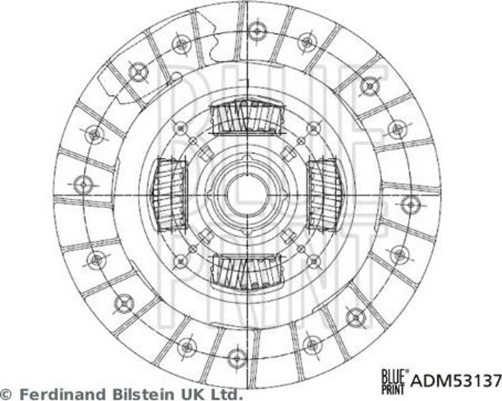 Disque d'embrayage Blue Print ADM53137 pour stopper le patinage