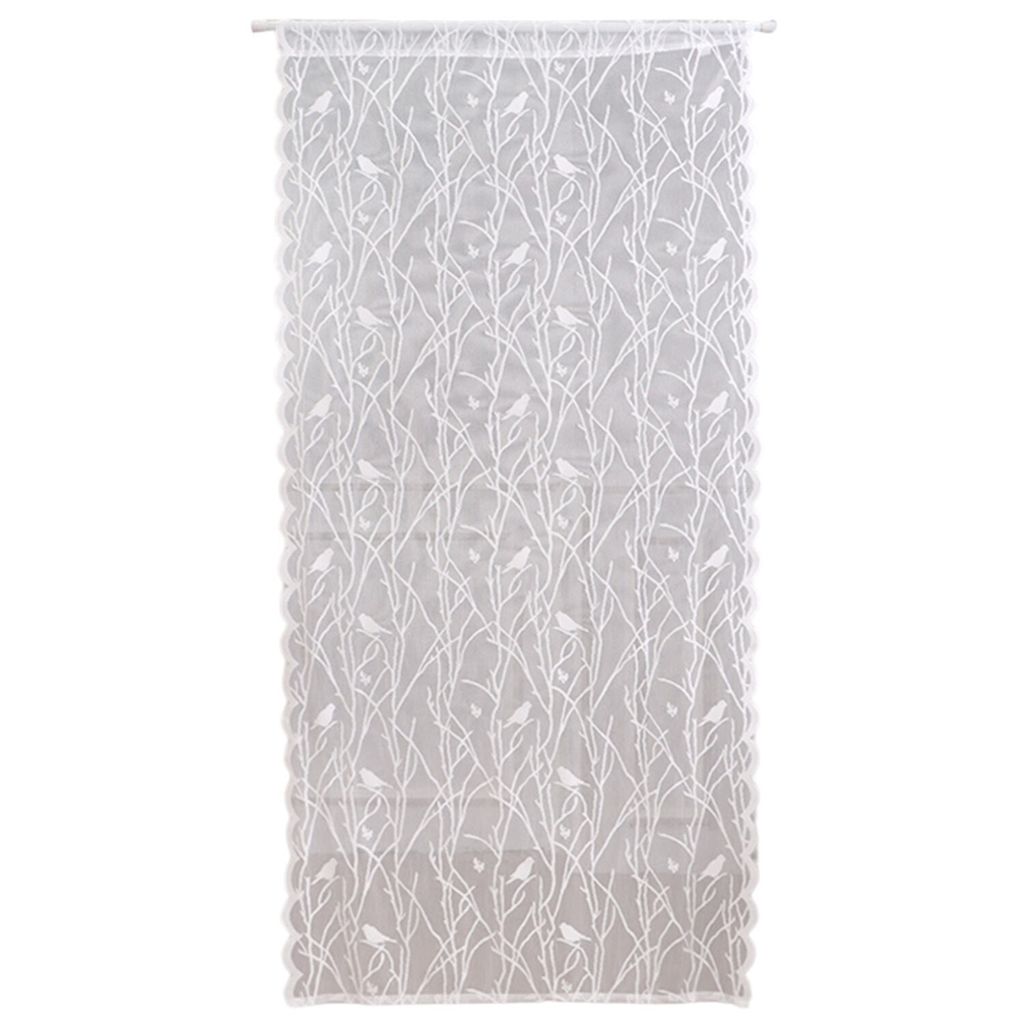 1 Stück Spitzen Landhausstil Türvorhang, Transparent Scheibengardine für Küche Cafés Wohnzimmer, 140x160cm