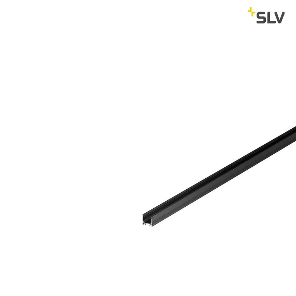Rail aluminium LED Grazia 10 noir 2m pour éclairage indirect en saillie