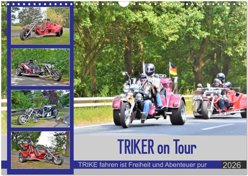 TRIKER on Tour (Wandkalender 2026 DIN A3 quer), CALVENDO Monatskalender