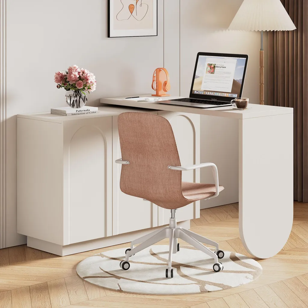 Bureau d'Angle Modulable pour Gagner de l'Espace avec Rangement - 4