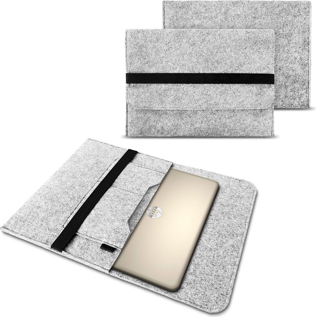Notebook Sleeve Hülle Laptop Case Ultrabook Cover 15" Tasche Filz Cover Case Farben:Hell Grau;Notebook:Medion Akoya P6659