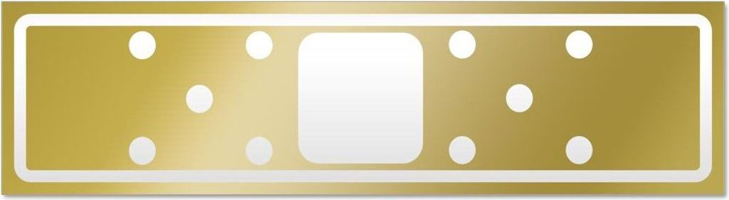Kiwistar Pflaster invertiert Magnetschild Schild magnetisch - 30cm Gold - Magnetfolie für Auto PKW Kfz