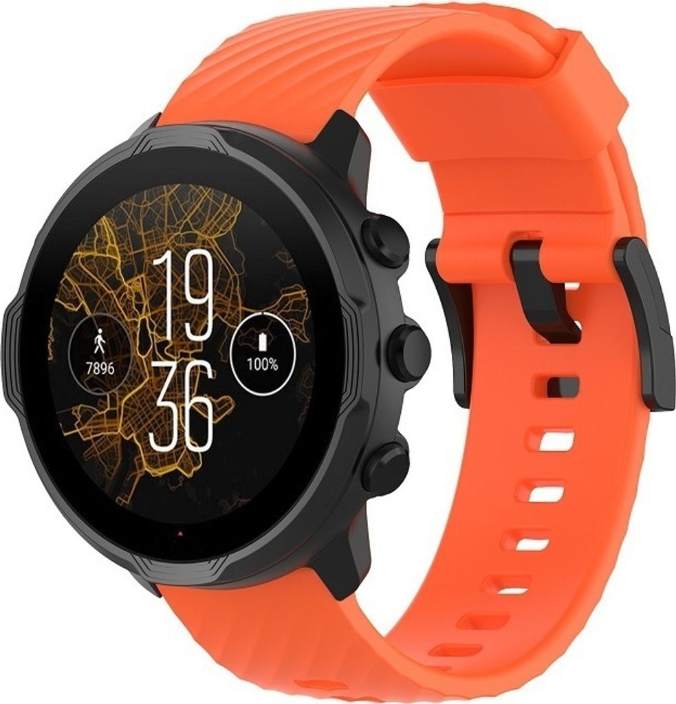 Strap-it Suunto 7 Silikonarmband (Orange)
