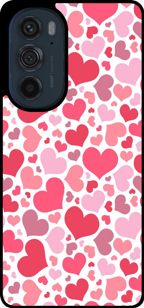 Smartphonica Telefon Fall geeignet für Motorola Edge 30 Pro mit Herzen drucken - Herzen Design TPU Backcover Fall - Kinder Fall mit Herzen Design
