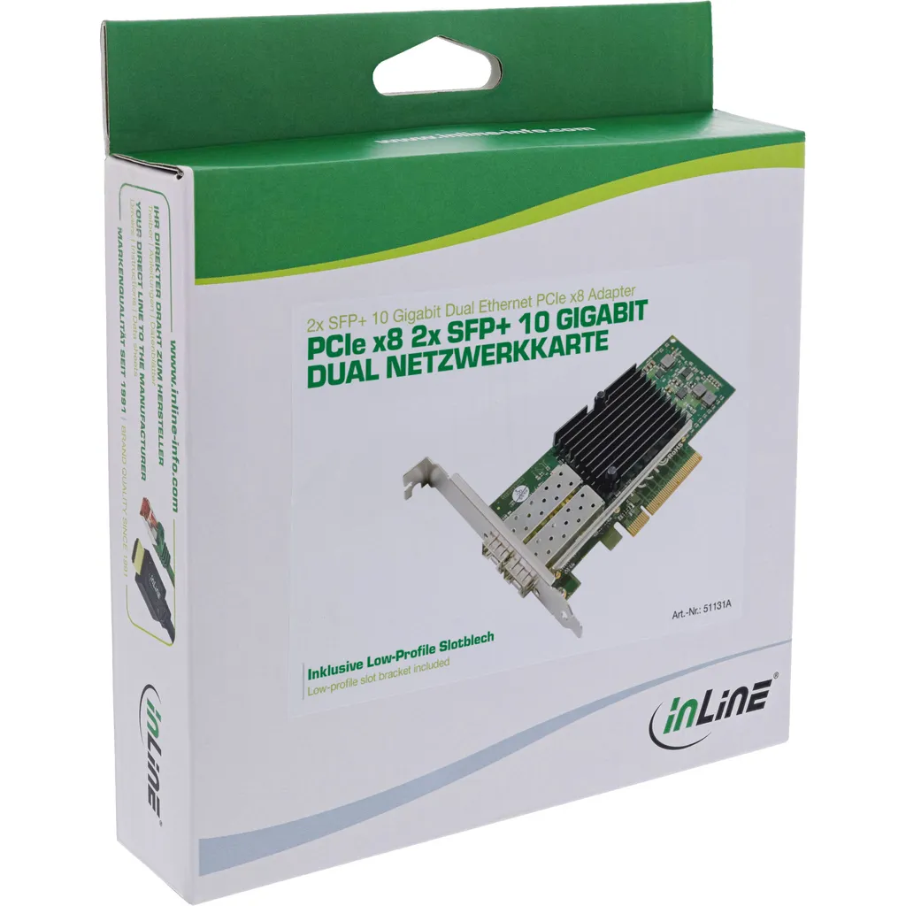 Carte 10GbE InLine Dual SFP+ PCIe x8 avec support Low Profile Pro - 5