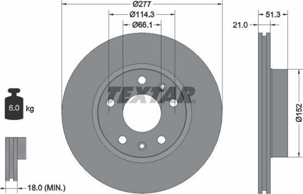 Disque de frein arrière pour Freelander 1 - Qualité OE TEXTAR 92115703
