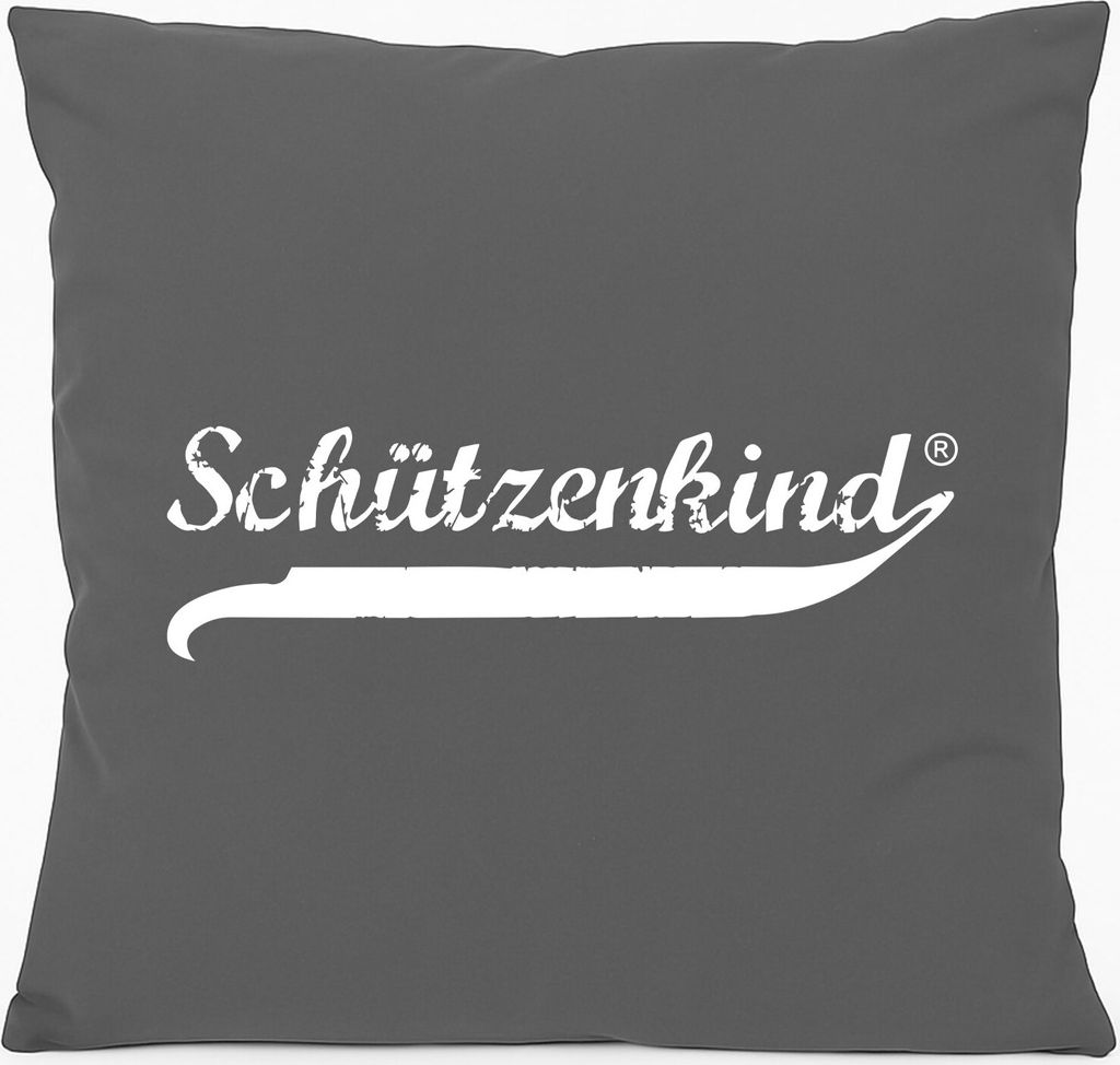 Hellweg Druckerei Sofakissen Schützenkind Vintage Geschenk 40x40cm mit Füllung Steel Grey Baumwolle Schützenkind Mitbringsel