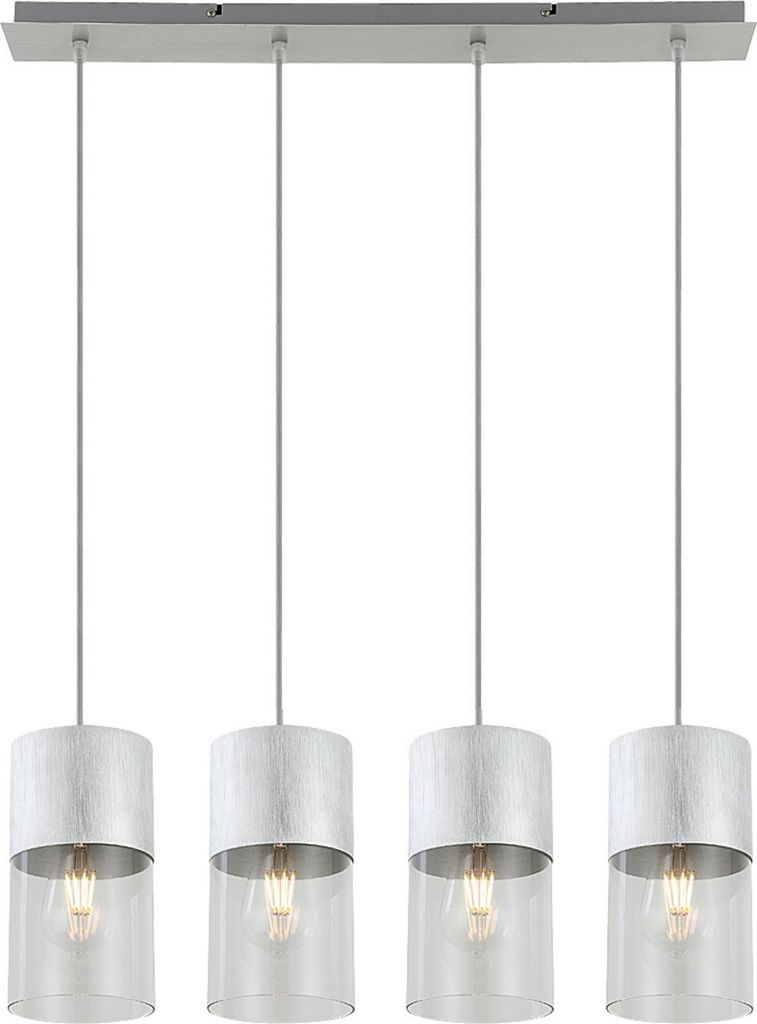 Rabalux 3156 Pendelleuchte 4 Spots Zelkova, E27, silber, rund, Modern, ø120mm