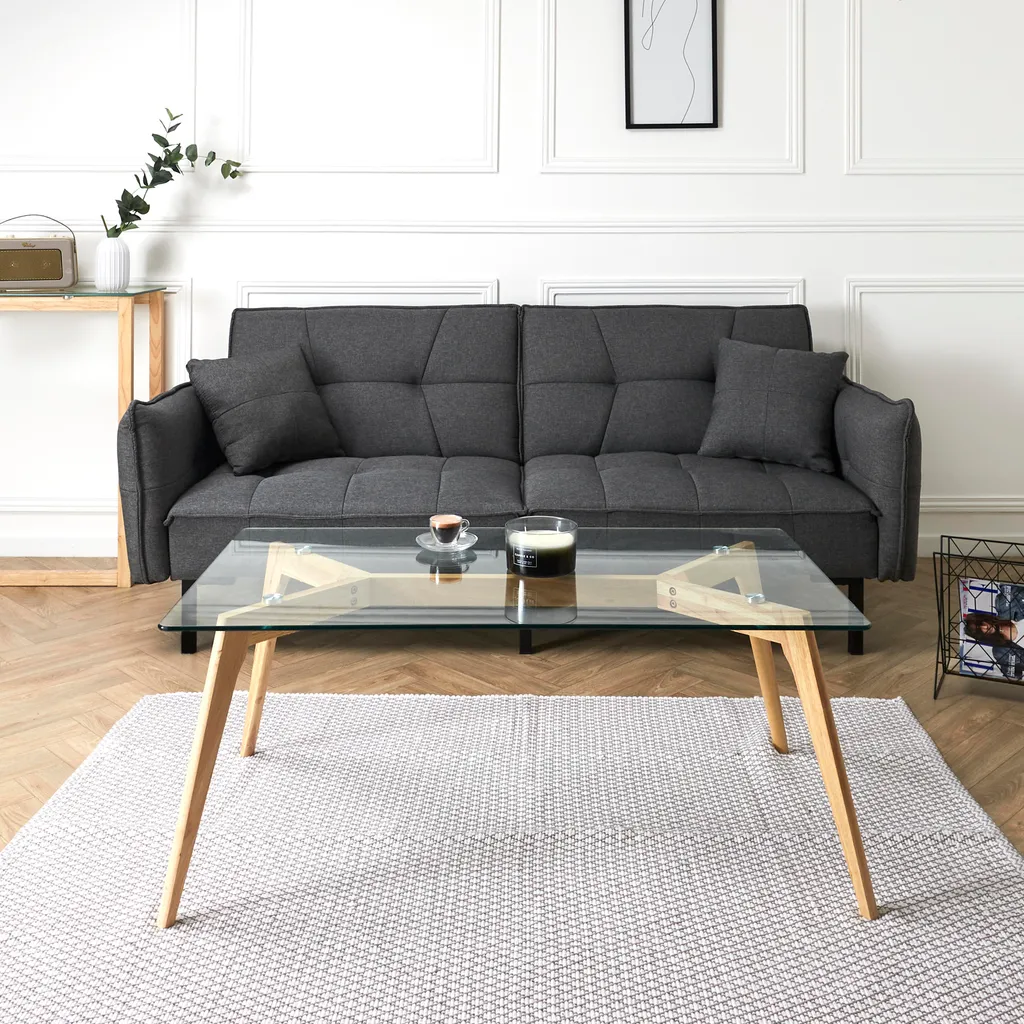 Table Basse en Verre Facile à Nettoyer pour un Salon Toujours Net