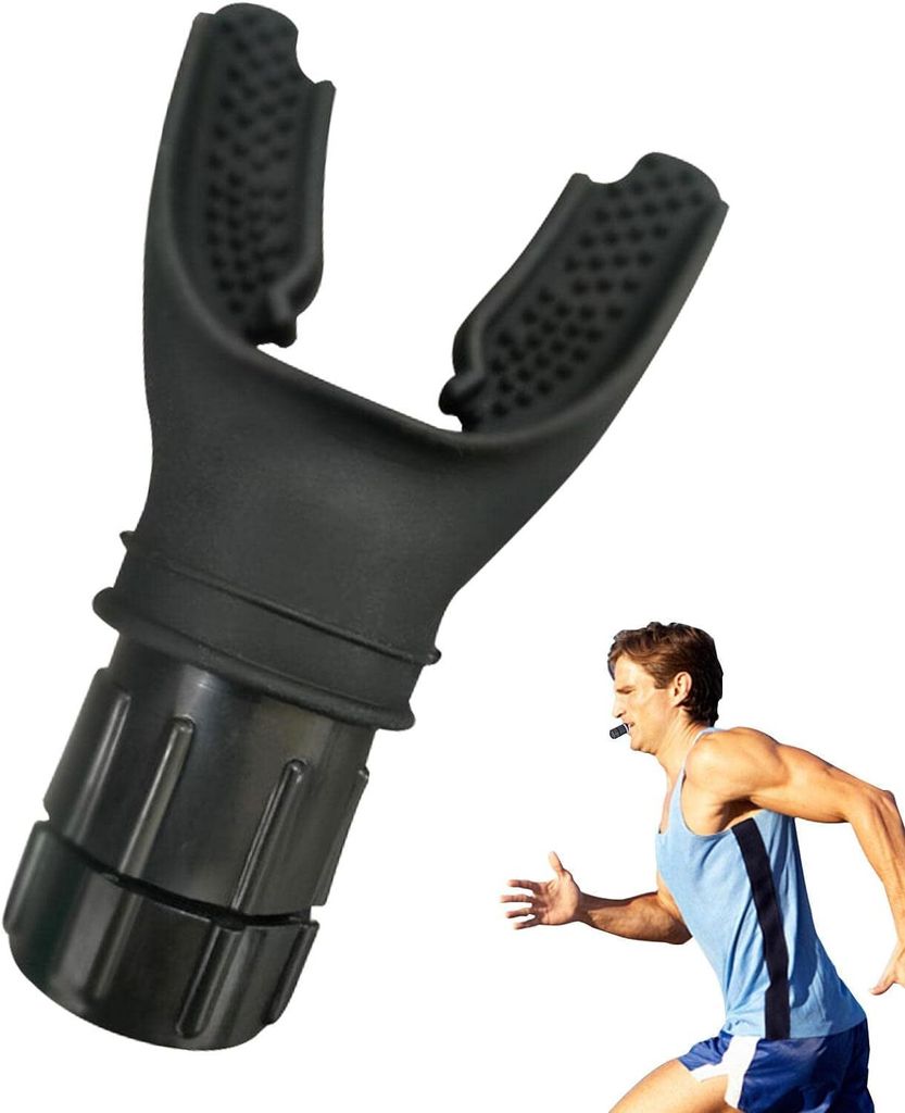 Lungentrainer, Sport-Atemtrainer, Silikon-Hypoxie-Trainingsgerät, Ausdauertraining, tragbares Atemgerät, Fitness-Trainer für Männer, 5 x 10 cm(...