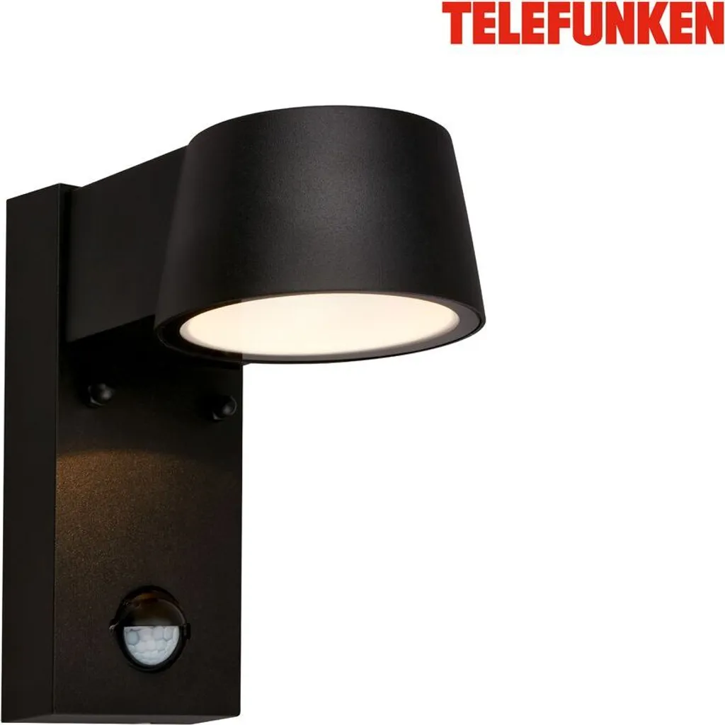 Lampe LED Murale Noire Détecteur de Mouvement et Capteur Crépusculaire