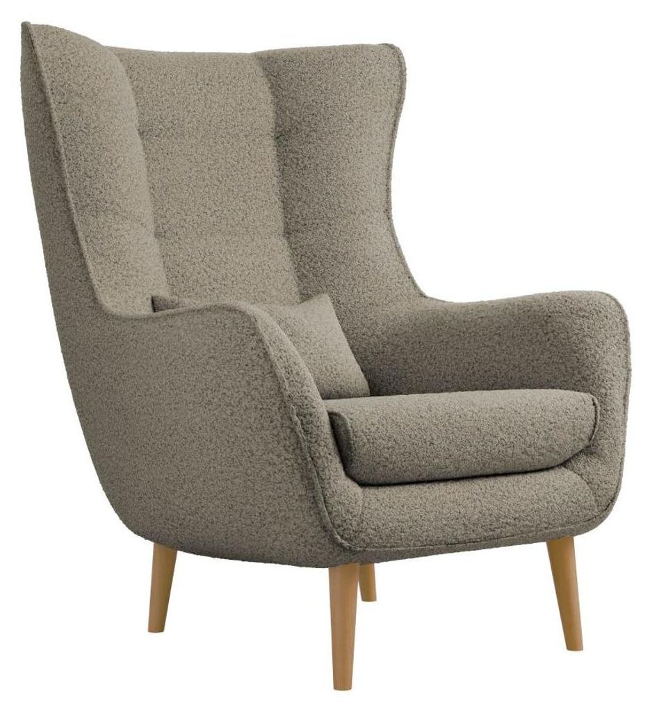 MIRJAN24 Polstersessel Estjano Boucle, Ohrensessel, Relaxsessel, Stilvoll Wohnzimmer Sessel (Farbe: Lambi 03)