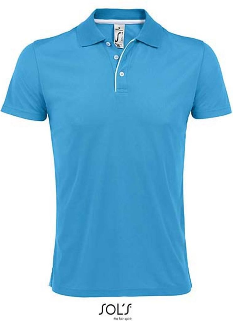 SOLs 01180 | Mens Sports Polo Shirt Performer - Farbe: Aqua - Größe: XXL