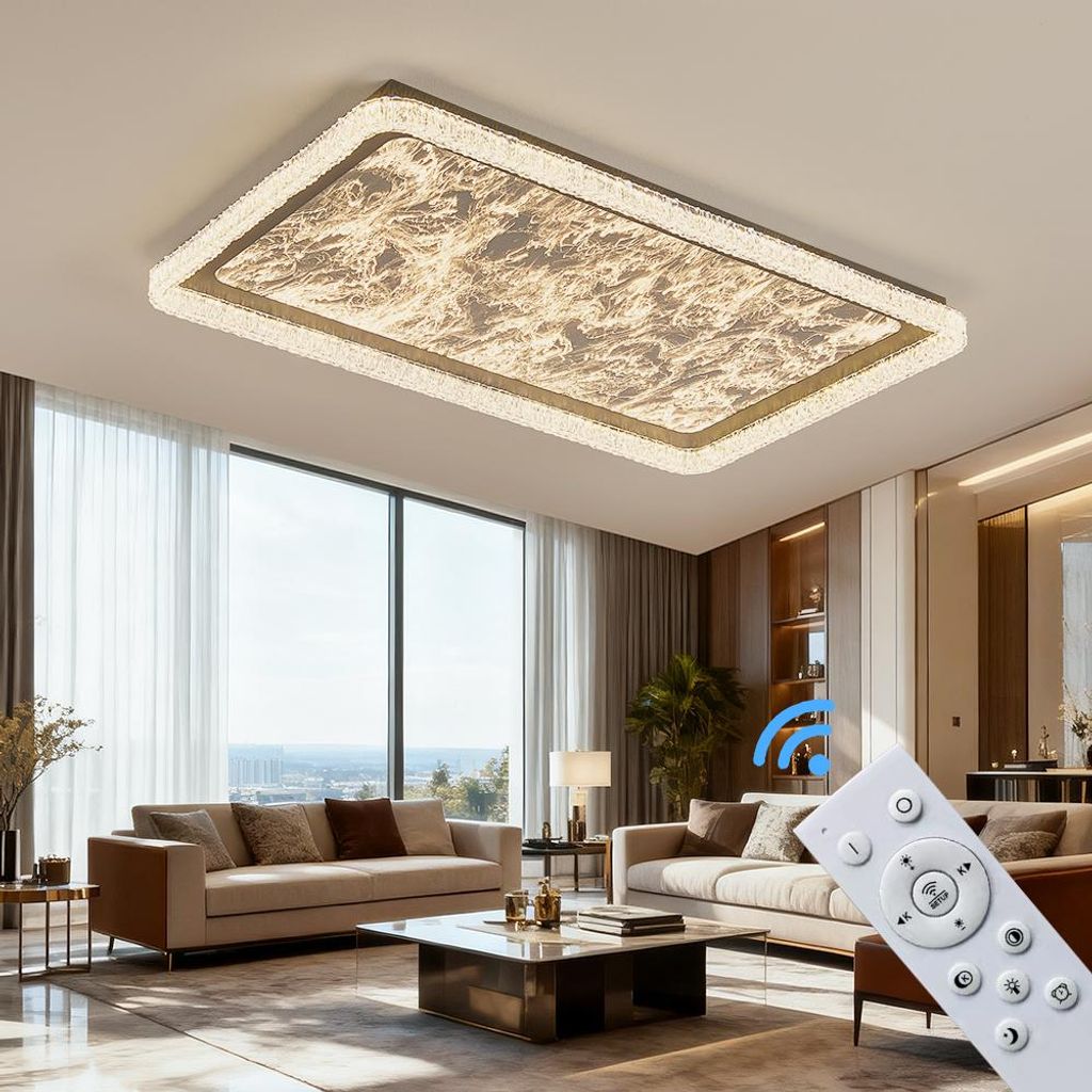 LED Deckenleuchte dimmbar mit Fernbedienung, stufenlos Produktbild 