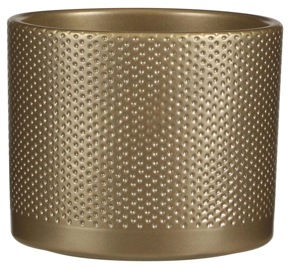 Mica Decorations Blumentopf - gold - Keramik - D17,5 x 14,5 cm