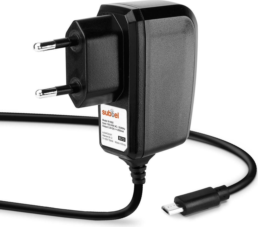 subtel, 5V Ladegerät kompatibel mit Sony Dualshock 4 / PS VR Aim Controller Netzteil Micro USB Stecker 2A / 2000mA Stromkabel 1.2m Ladekabel AC Ad...