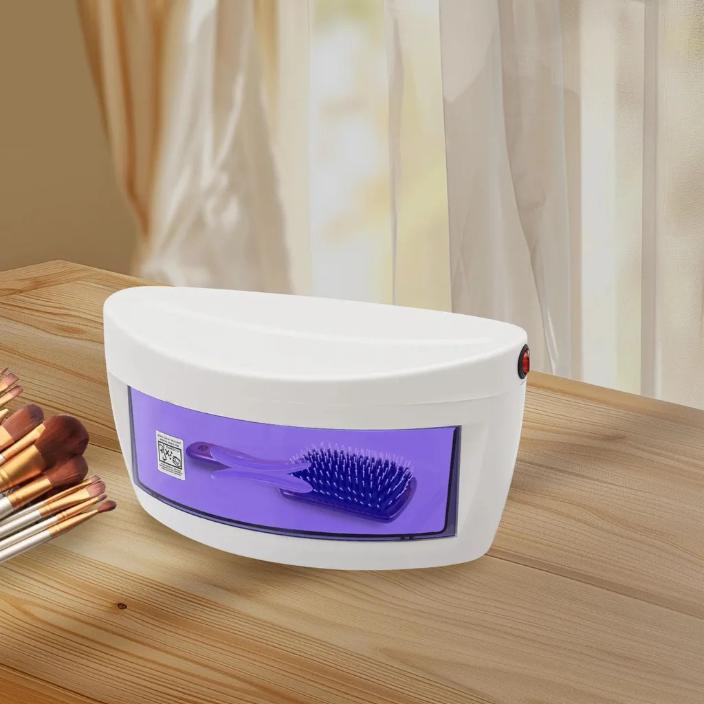 Boîte de Stérilisation UV pour Instruments à Ongles et Ciseaux Blanc