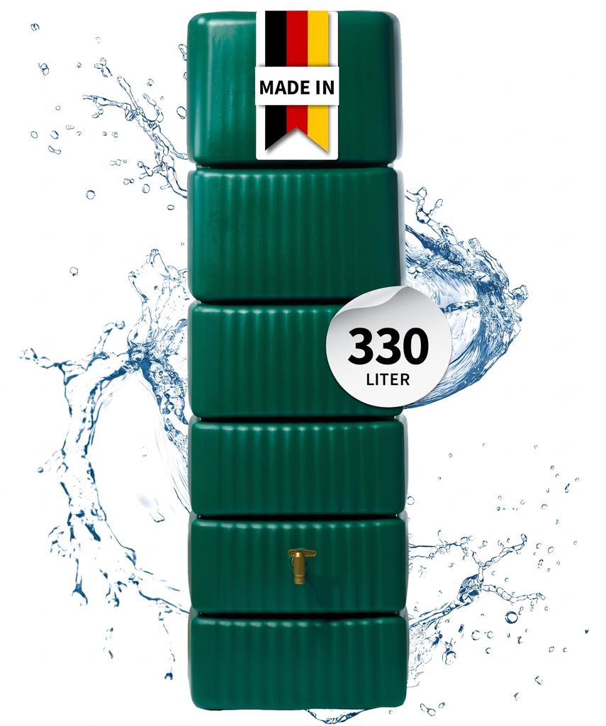 4rain Wandreservoir SLIM 300L, groen; 211802 Productafbeelding  AI-gegenereerde afbeelding