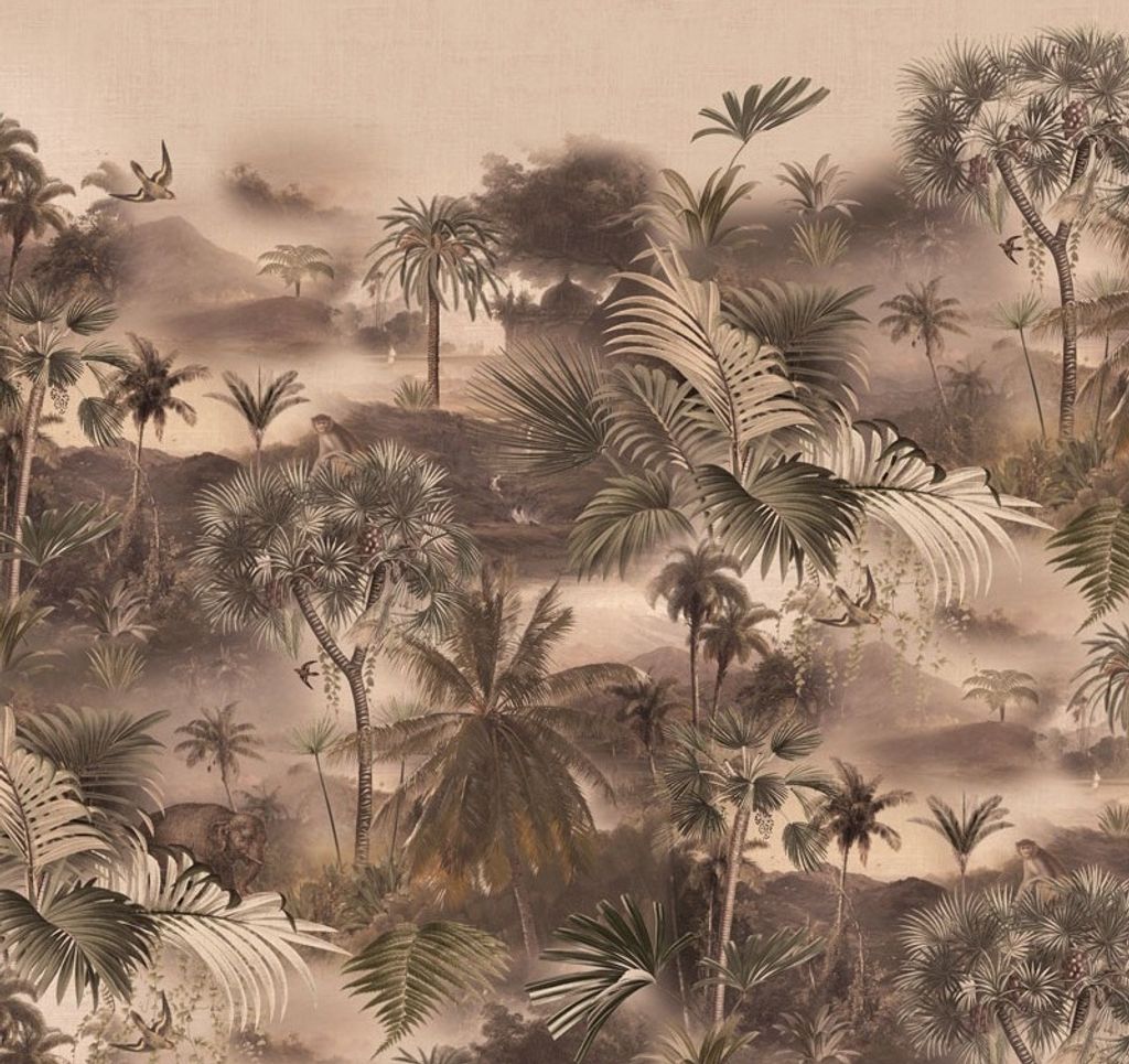 Fototapete 543629 Tapete Blumen Floral 371 x 300 cm Rasch Curiosity Beige