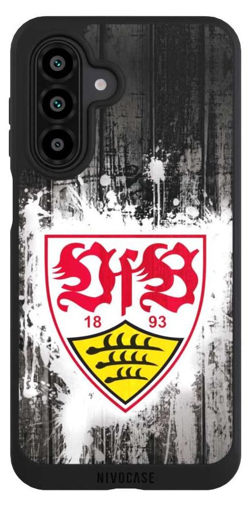 NIVOCASE Handyhülle für Samsung Galaxy A17 5G Hülle NIVOpure Case Schwarz Bundesliga Offizielles Lizenzprodukt VfB Stuttgart