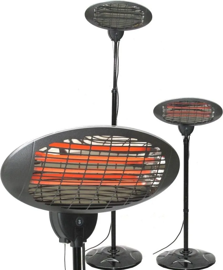 Chauffage table à langer 2000W avec arrêt automatique et pied réglable