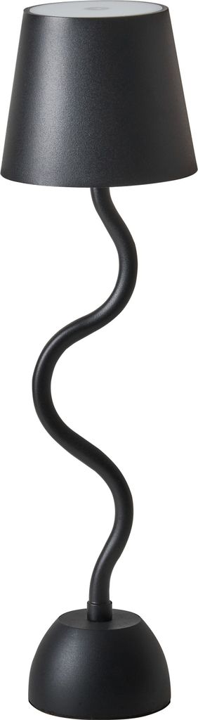 BELIANI Tischlampe Schwarz Metall Kabellos Wiederaufladbar Touch Funktion Dimmfunktion USB Kabel Indoor Outdoor Tischleuchte Schreibtischlampe