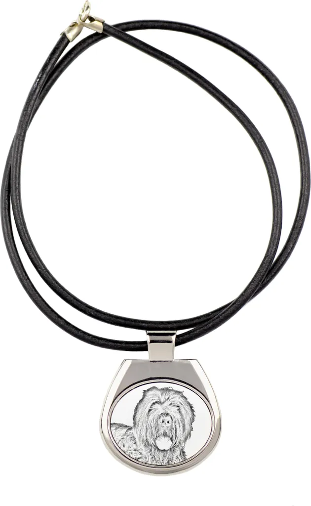 Terrier russo nero - collana con cane, ciondolo personalizzato con foto, collana unica per donne e uomini del marchio Art-Dog